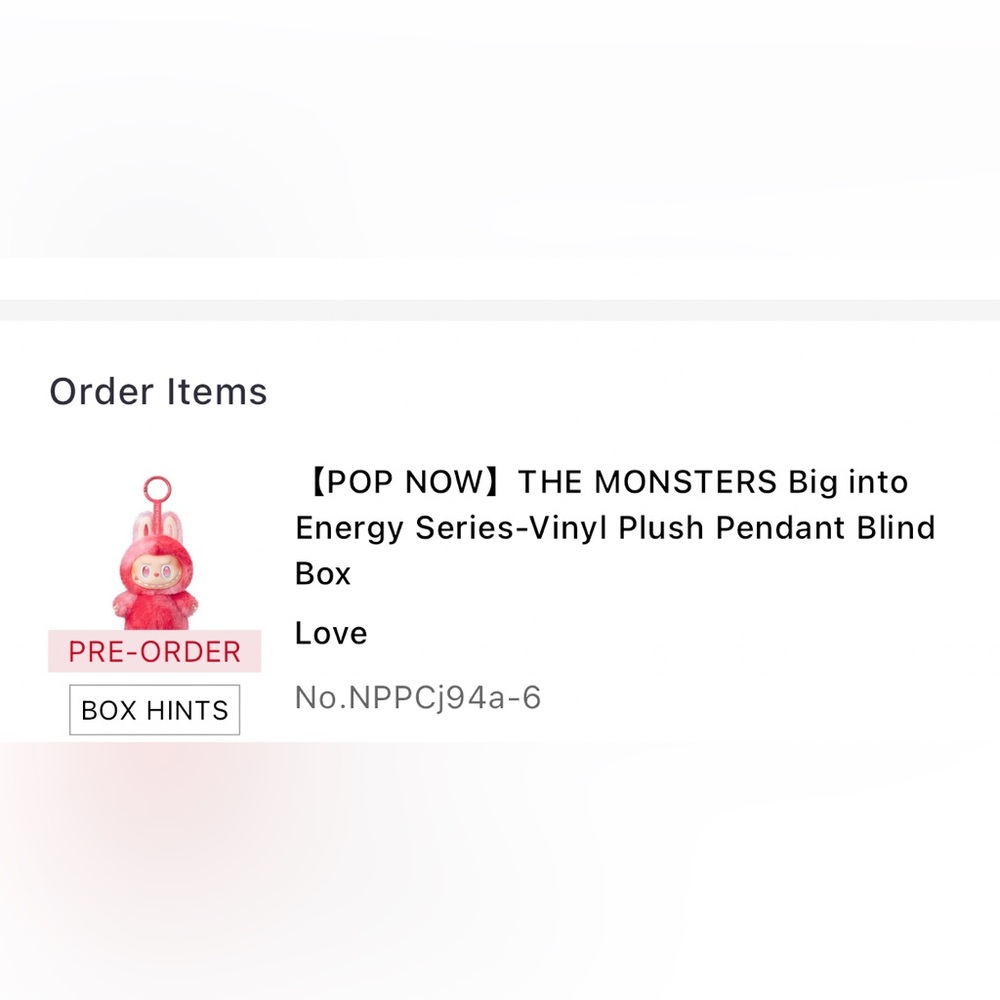NWT Pop Mart The Monsters Big Into Energy Love Labubu Plush Pendant Keychain - Picture 4 of 4
